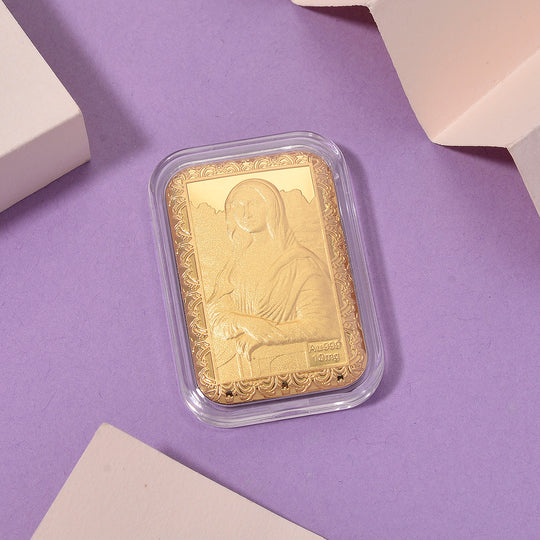 999er Goldfolie mit Mona Lisa-Motiv, 2,6x4cm, 10mg