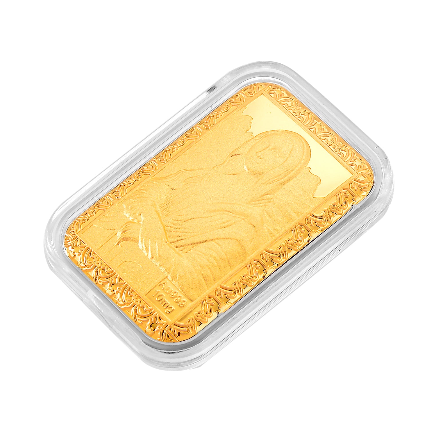 999er Goldfolie mit Mona Lisa-Motiv, 2,6x4cm, 10mg