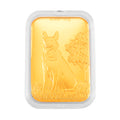 999er Goldfolie mit Hund-Motiv, 2,6x4cm, 10mg