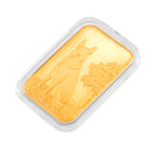 999er Goldfolie mit Hund-Motiv, 2,6x4cm, 10mg
