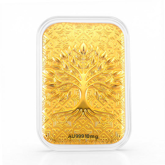 EXKLUSIVES GESCHENK - 999er Goldfolie mit Rose-Motiv 10mg