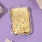 999er Feingoldplatte mit Frohe Weihnachten Motiv, 10mg 999 Gold