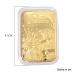 999er Feingoldplatte mit Frohe Weihnachten Motiv, 10mg 999 Gold