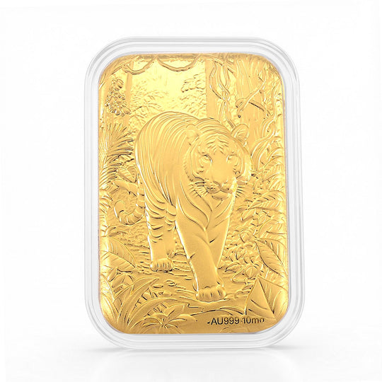 EXKLUSIVES GESCHENK - 999er Goldfolie mit Kängurumotiv (Symbol für Stärke und Fortschritt), ca. 26x40 mm, ca. 10 mg