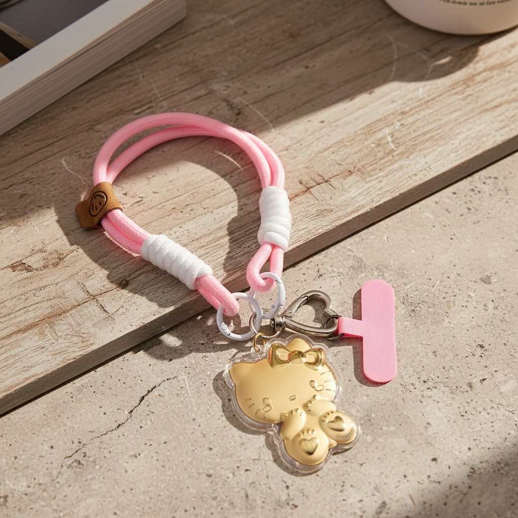 999 Gold Kitty Cat Schlusselanhänger 10mg