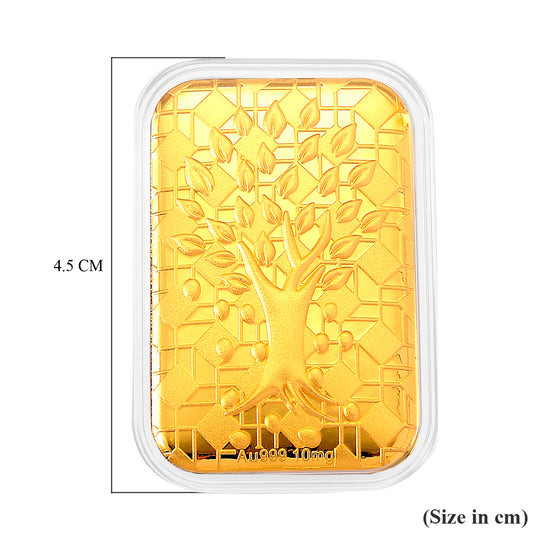 EXKLUSIVES GESCHENK - 999er Goldfolie mit Lebensbaum 10mg
