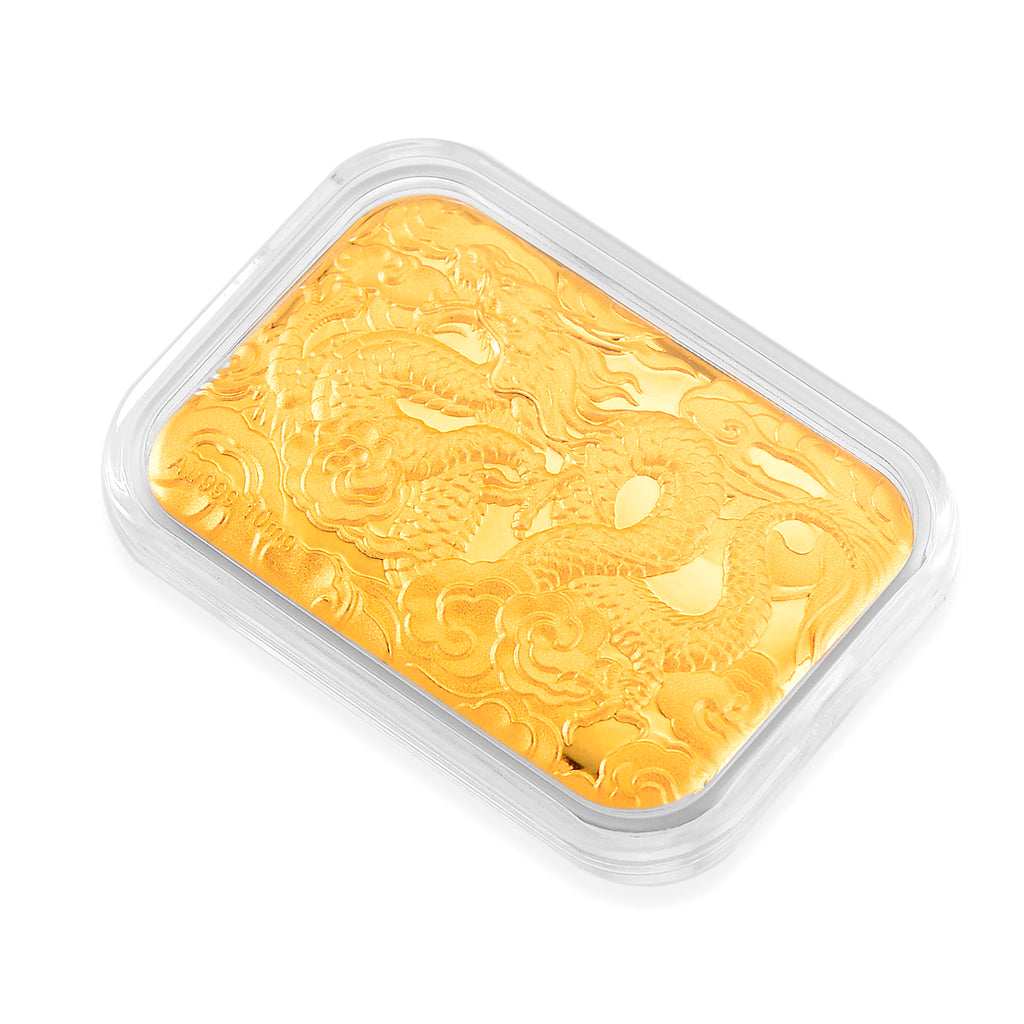 999er Goldfolie mit Drachenmotiv, 10mg