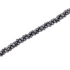 Terahertz Halskette ca. Flexibles cm 316L Edelstahl ca. 80.00 ct