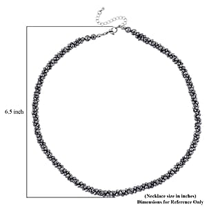 Terahertz Halskette ca. Flexibles cm 316L Edelstahl ca. 80.00 ct