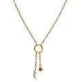 LUXURIANT DIAMOND - Lab Grown Roter Diamant SI, Lab Grown Diamant Halskette ca. 45 cm 925 Silber 750 Gelbgold vermeil (10-15 Werktage Lieferzeit)