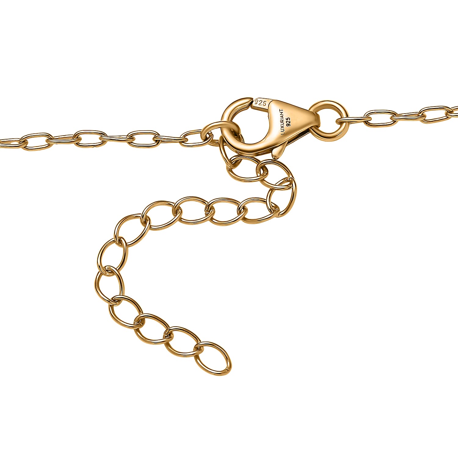 LUXURIANT DIAMOND - Lab Grown Roter Diamant SI, Lab Grown Diamant Halskette ca. 45 cm 925 Silber 750 Gelbgold vermeil (10-15 Werktage Lieferzeit)