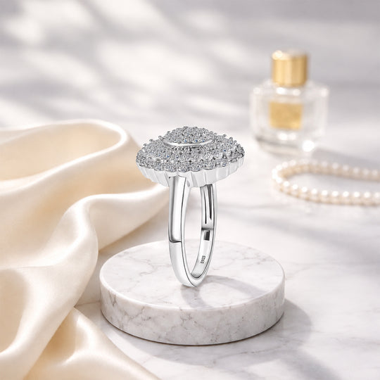 LUXURIANT DIAMOND - Lab Grown Diamant SI-GH Ring 925 Silber Rhodiniert (Größe 17.00) ca. 1.00 ct