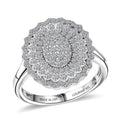 LUXURIANT DIAMOND - Lab Grown Diamant SI-GH Ring 925 Silber Rhodiniert (Größe 17.00) ca. 1.00 ct
