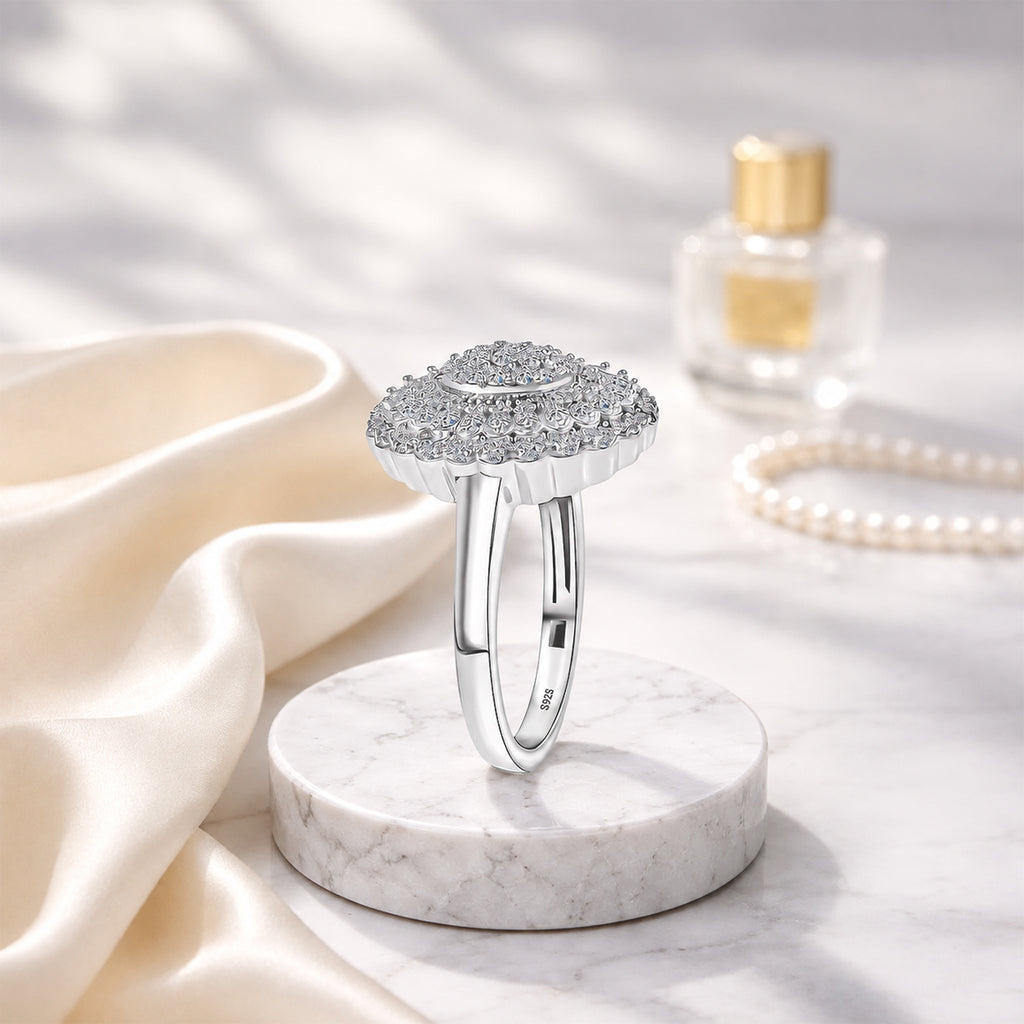 LUXURIANT DIAMOND - Lab Grown Diamant SI-GH Ring 925 Silber Rhodiniert (Größe 18.00) ca. 1.0 ct