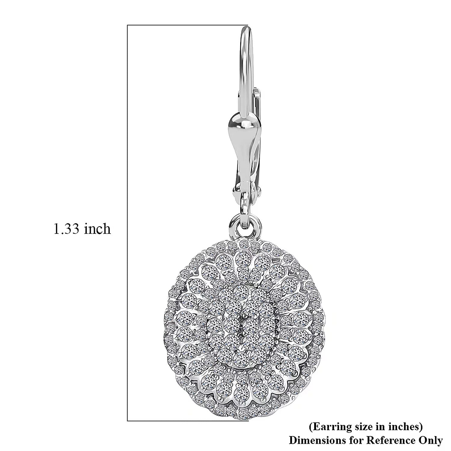 LUXURIANT DIAMOND - Lab Grown Diamant SI-GH Ohrringe 925 Silber Rhodiniert (10-15 Werktage Lieferzeit) ca. 1.00 ct