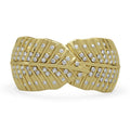 CLARTE Moissanit Ring 925 Silber Gelbes Gold (Größe 16.50) ca. 0,65 ct