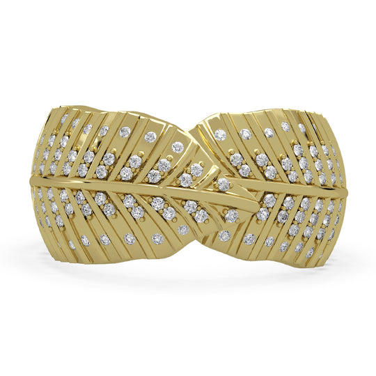 CLARTE Fylla, Moissanit Ring, 925 Silber Gelbgold, (Größe 17.00) ca. 0.65 ct