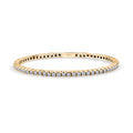 LUXURIANT SGL zertifizierter SI-GH Labor Diamant 19cm Armreif, 925 Silber 750 Gelbgold Vermeil - 5 ct.