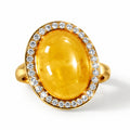 AA Bernstein, Zirkonia Ring 925 Silber vergoldet Flexibles