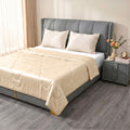 SERENITY NIGHT High-Tech Cooling-Steppdecke mit edler, temperaturregulierender Maulbeeren-Seiden-Füllung, 135x200 cm, Beige