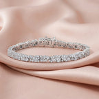 LUXURIANT DIAMOND - Lab Grown Diamant SI-GH Armband ca. 18.5 cm 925 Silber Rhodiniert (10-15 Werktage Lieferzeit) ca. 4.00 ct