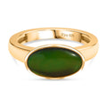 D'Joy Kanadischer Ammolit Ring 925 Silber 750 Gelbgold Vermeil (Größe 17.00) ca. 2.13 ct