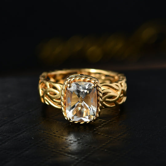 EVER TRUE AA Prasiolith Ring Nickelfreies Messing (Größe 21.00) ca. 2,04 ct