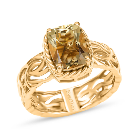 EVER TRUE AA Citrin Ring Nickelfreies Messing (Größe 20.00) ca. 2,18 ct