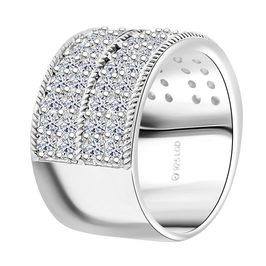 LUXURIANT 2,25 ct. VS Labor Diamant Ring in 925 Silber