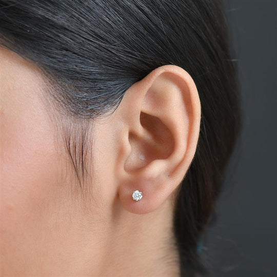 LUXURIANT DIAMANT - Lab Grown Diamant SI-GH Ohrringe 925 Silber rhodiniert ca. 0,20 ct.
