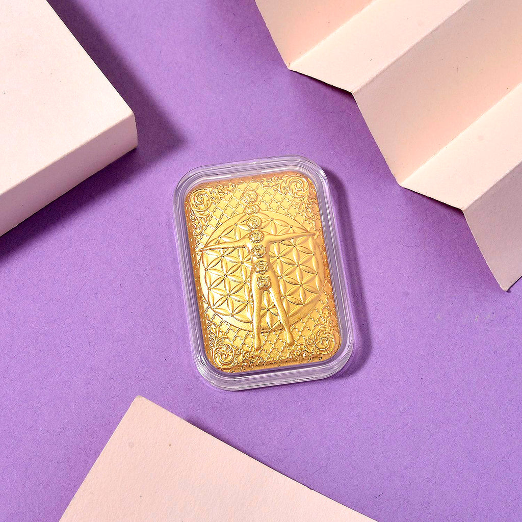 EXKLUSIVES GESCHENK - 999er Goldfolie mit 7-Chakren-Motiv 10mg