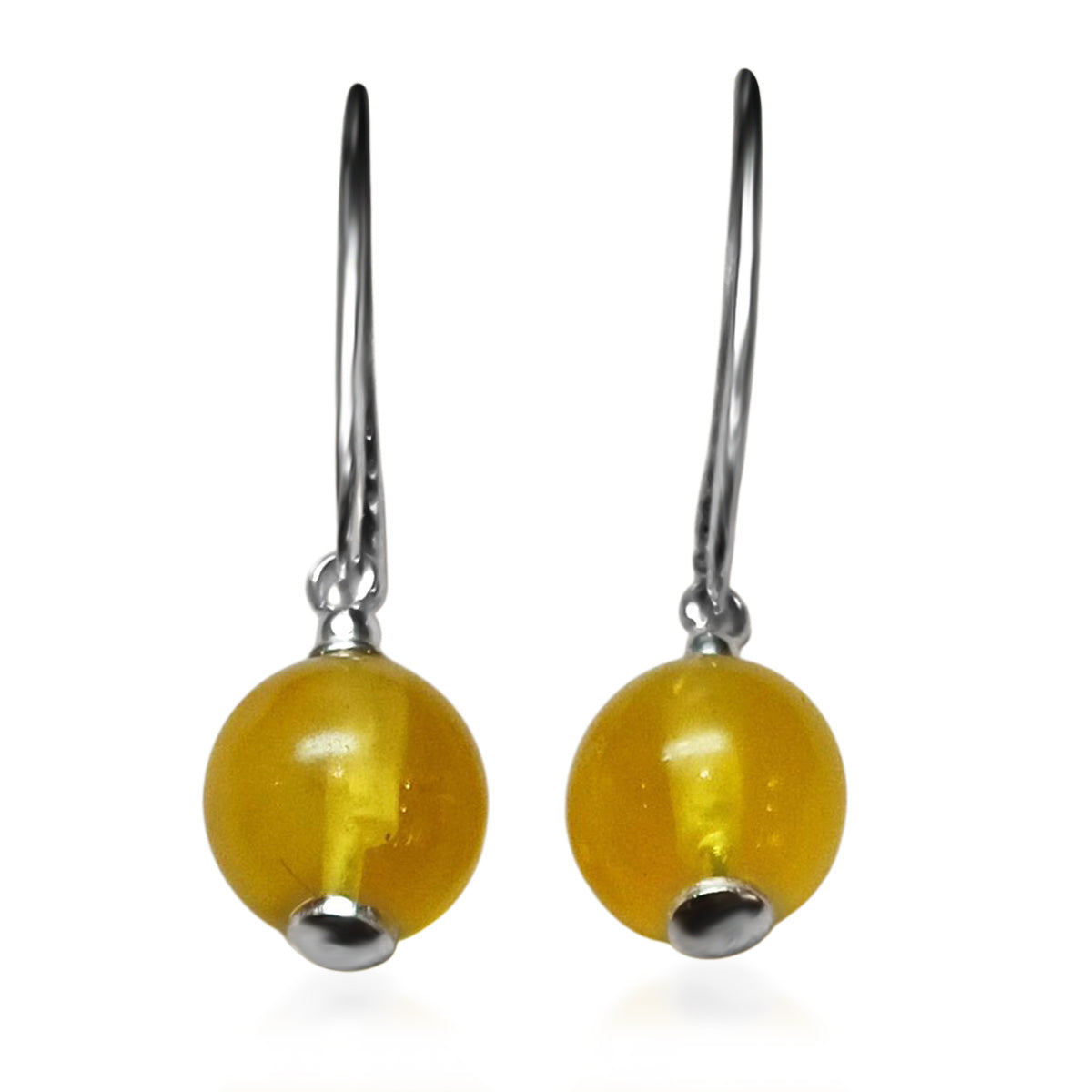 Natürlicher Baltischer Butterscotch-Bernstein Ohrringe 925 Silber