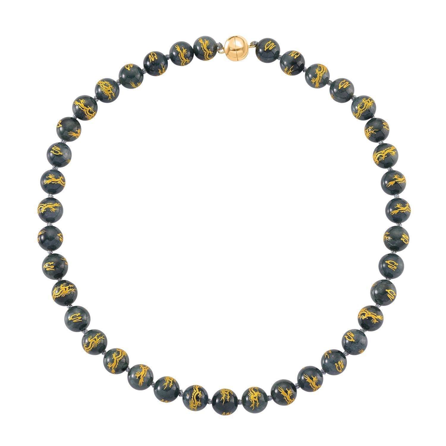 Natürlicher Olmek Jadeit Halskette ca. 50 cm 925 Silber vergoldet ca. 500.00 ct
