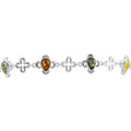Natürlicher Baltischer Bernstein Armband ca. 18 cm 925 Silber
