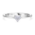 LUXURIANT DIAMOND - Lab Grown Diamant VS-EF Herz-Schliff Ring 925 Silber rhodiniert (Größe 17.00) ca. 0.50 ct