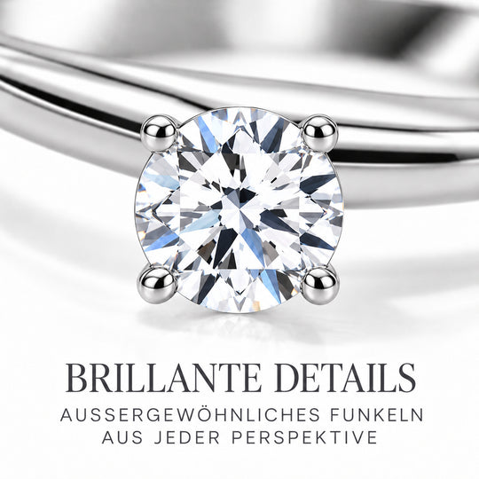 LUXURIANT DIAMOND - Lab Grown Diamant VS-EF Ring 925 Silber rhodiniert (Größe 20.00) ca. 0,50 ct