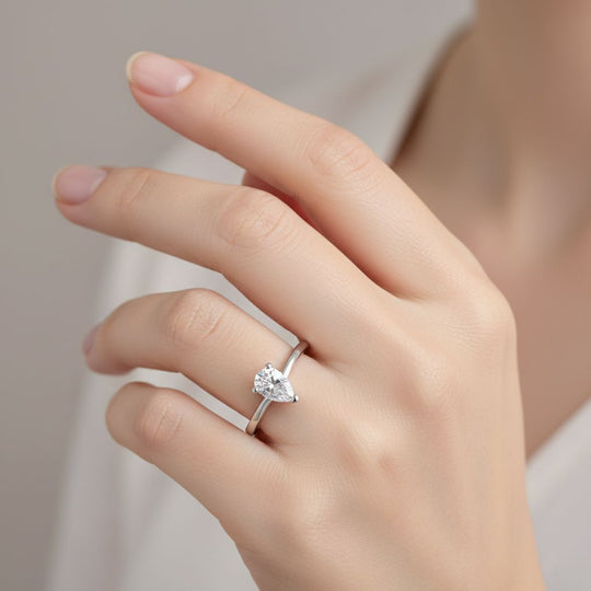 LUXURIANT DIAMOND - Lab Grown Diamant VS-EF Ring 925 Silber rhodiniert (Größe 21.00) ca. 0.50 ct