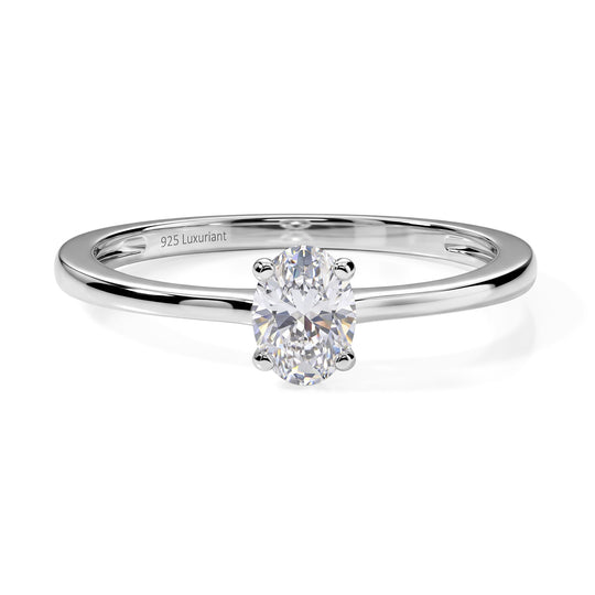 LUXURIANT DIAMOND - Lab Grown Diamant VS-EF Ring 925 Silber rhodiniert (Größe 20.00) ca. 0,50 ct