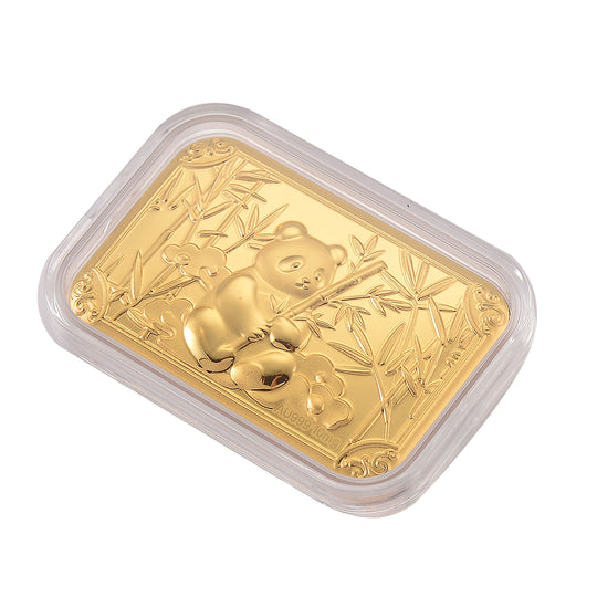 EXKLUSIVES GESCHENK - 999er Feingoldplatte mit Teddybär Motiv, 10mg 999 Gold