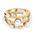 EVER TRUE Süßwasser Perle (5-5.5 mm) Ring Nickelfreies Messing (Größe 17.00), Goldfarben