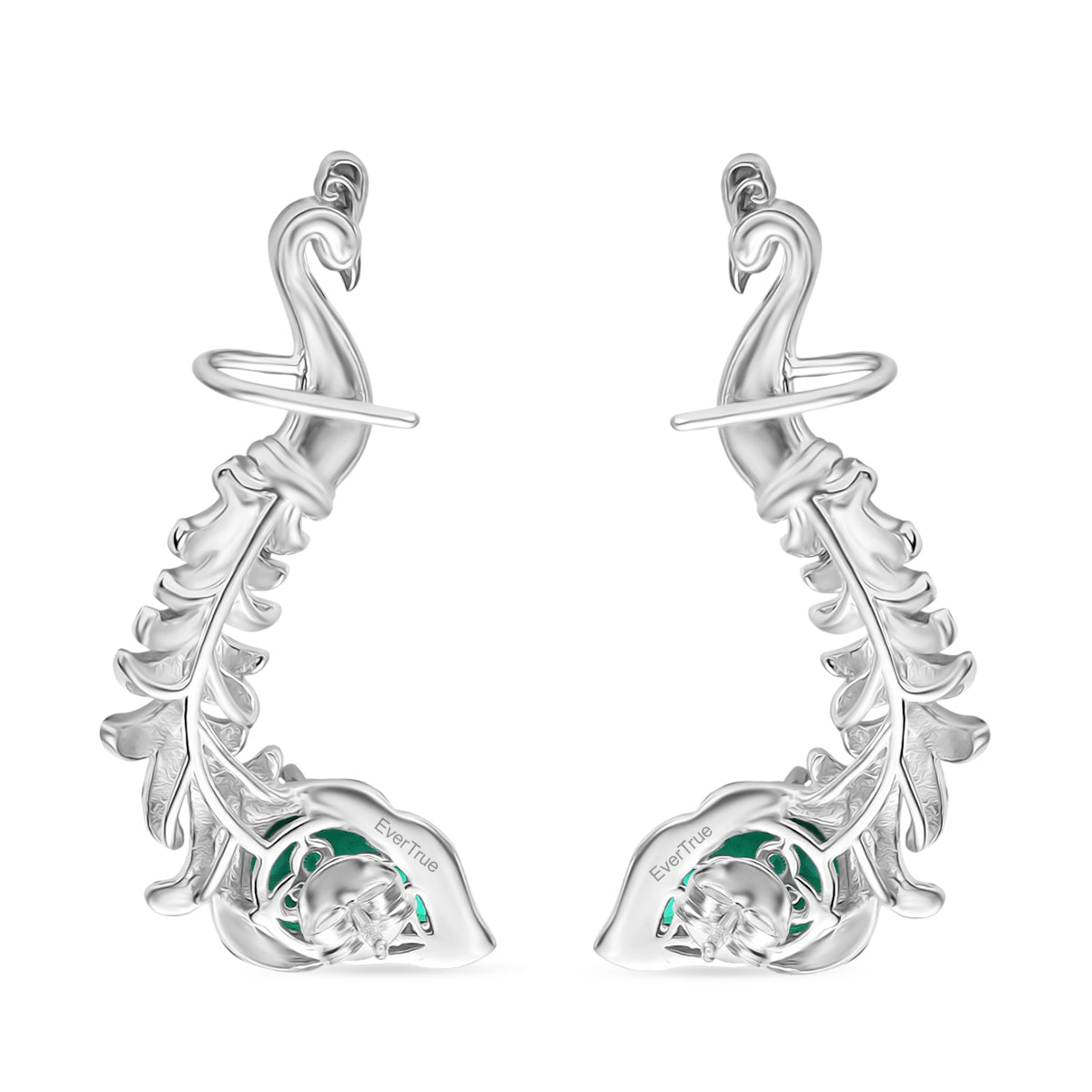 EVER TRUE Pfau Quarz Triplette Ohrringe Nickelfreies Messing, Emailliert, ca. 10,57 ct.