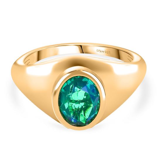 D'Joy Pfau Quarz Triplette Ring 925 Silber platiniert (Größe 19.00) ca. 1,40 ct