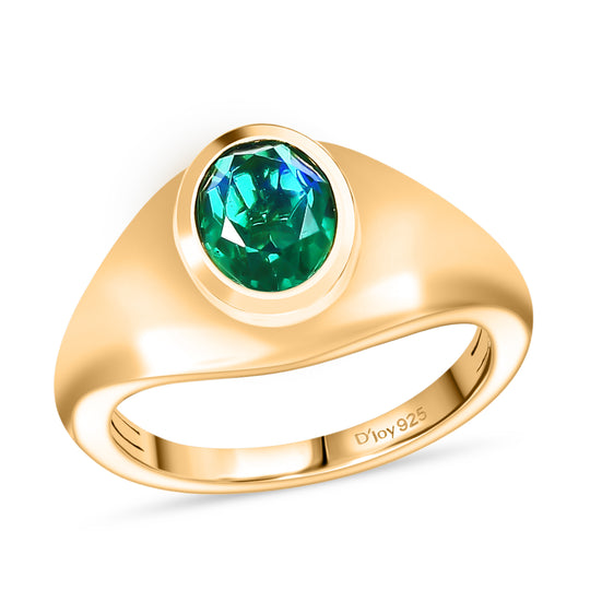D'Joy Pfau Quarz Triplette Ring 925 Silber platiniert (Größe 19.00) ca. 1,40 ct