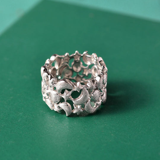 GP Celestial Kollektion - Kanchanaburi Blauer Saphir Ring 925 Silber platiniert (Größe 19.00)