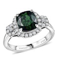 Rhapsody AAAA Santa Rosa Turmalin, Weißer Diamant Ring 950 Platin (Größe 16.50) ca. 2,66 ct