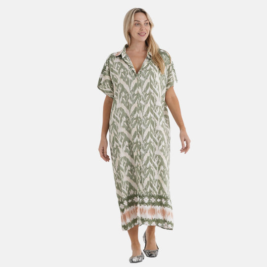 La Marey  woven long print  dresses