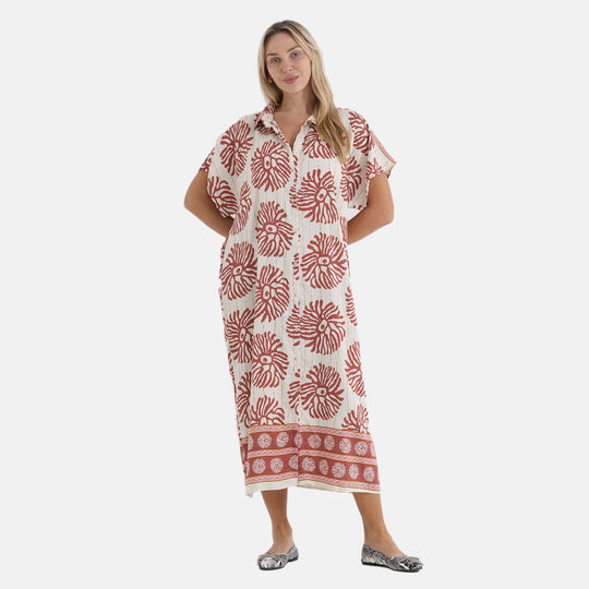 La Marey  woven long print  dresses