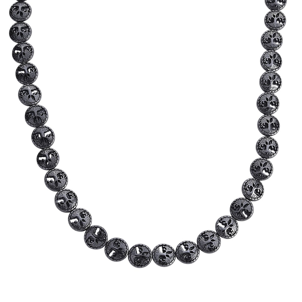 Hämatit Halskette ca. 50 cm + 5 cm Extender, ca. 225,00 ct.