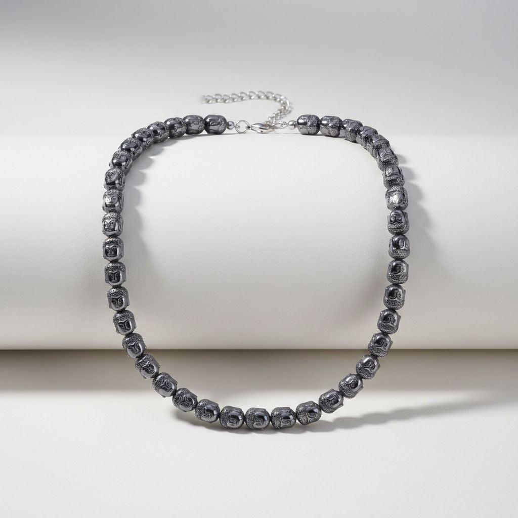 Hämatit Halskette ca. 50 cm + 5 cm Extender, ca. 379,00 ct.
