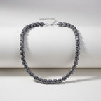 Hämatit Halskette ca. 50 cm + 5 cm Extender, ca. 379,00 ct.